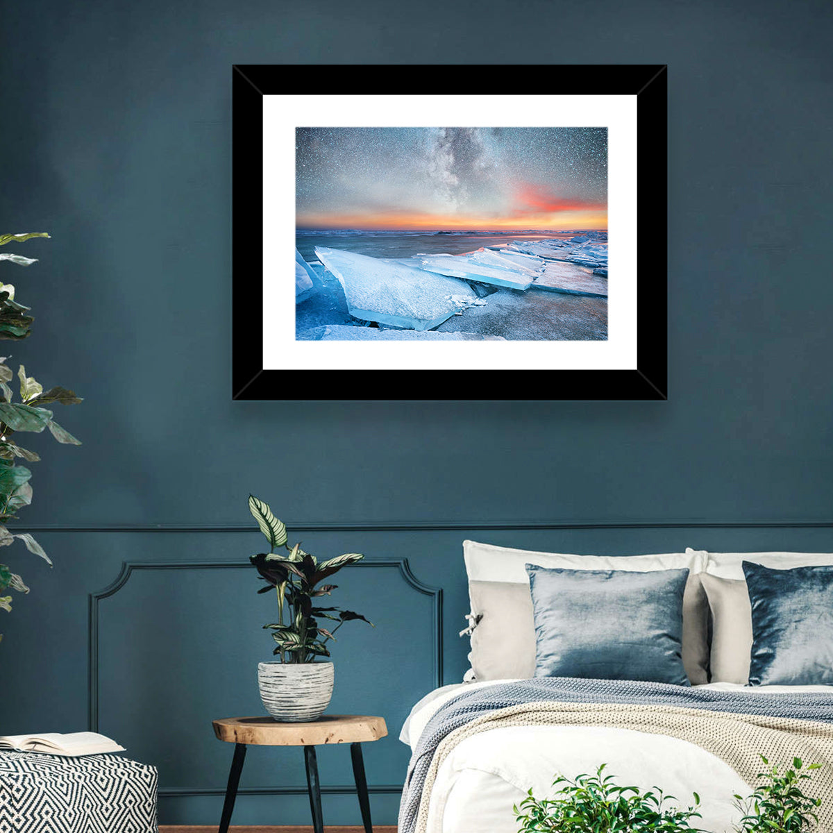 Milky Way Over Frozen Shore Wall Art