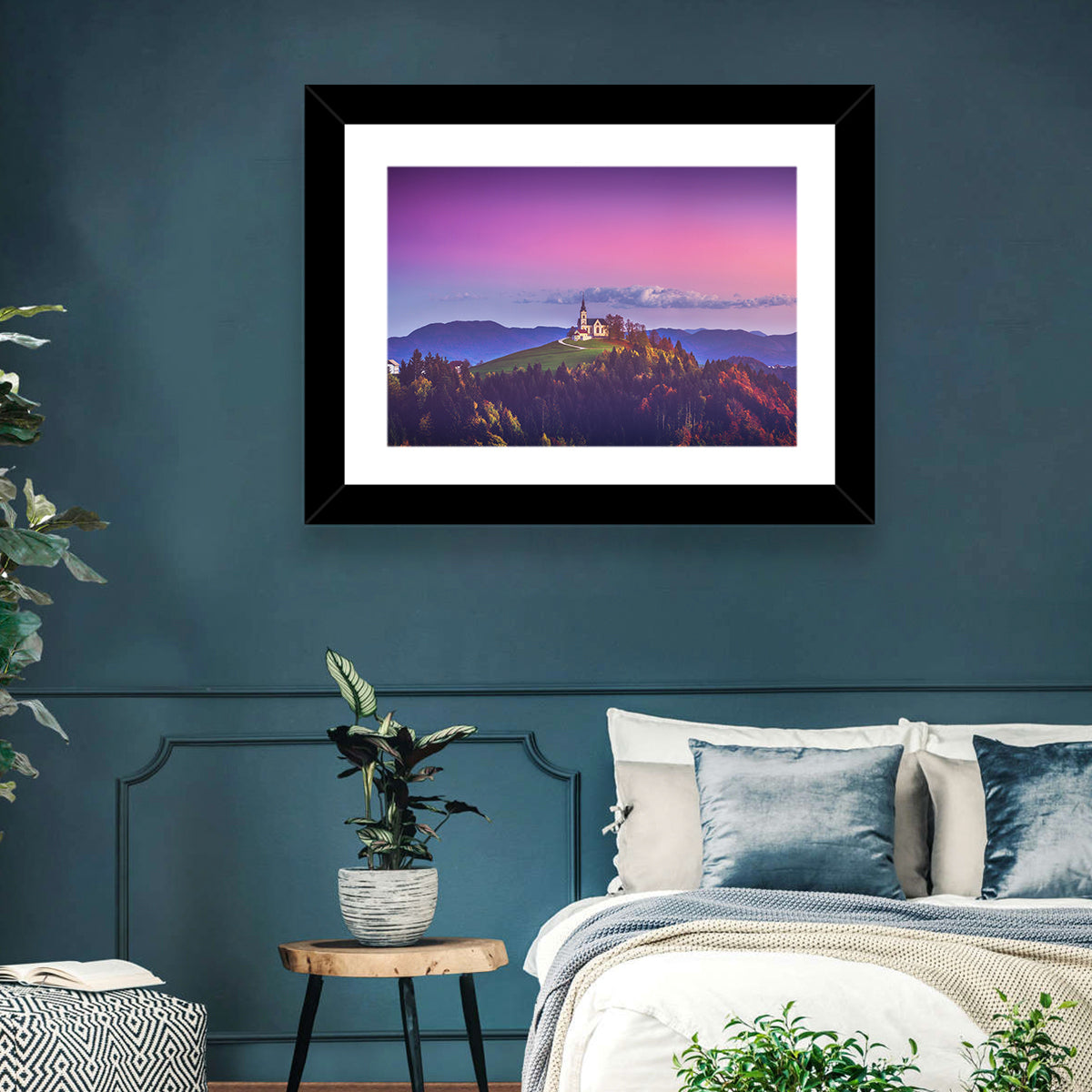 Saint Leonard Hilltop Church Wall Art in a room, landscape