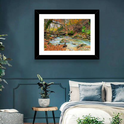 Autumn Forest Stream Wall Art