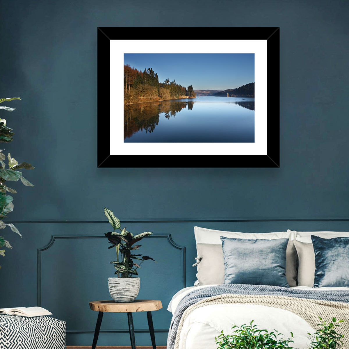 Lake Vyrnwy Golden Hour Reflection Wall Art