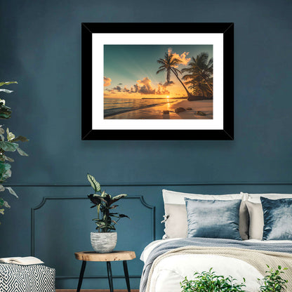 Golden Hour Palm Beach Sunset Wall Art