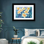 Watercolor Frangipani Cluster Wall Art