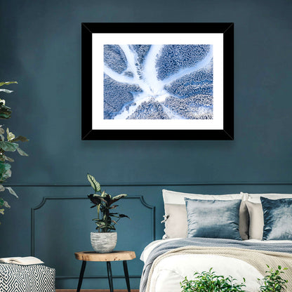 Birds-eye Ski Resort Landscape Wall Art