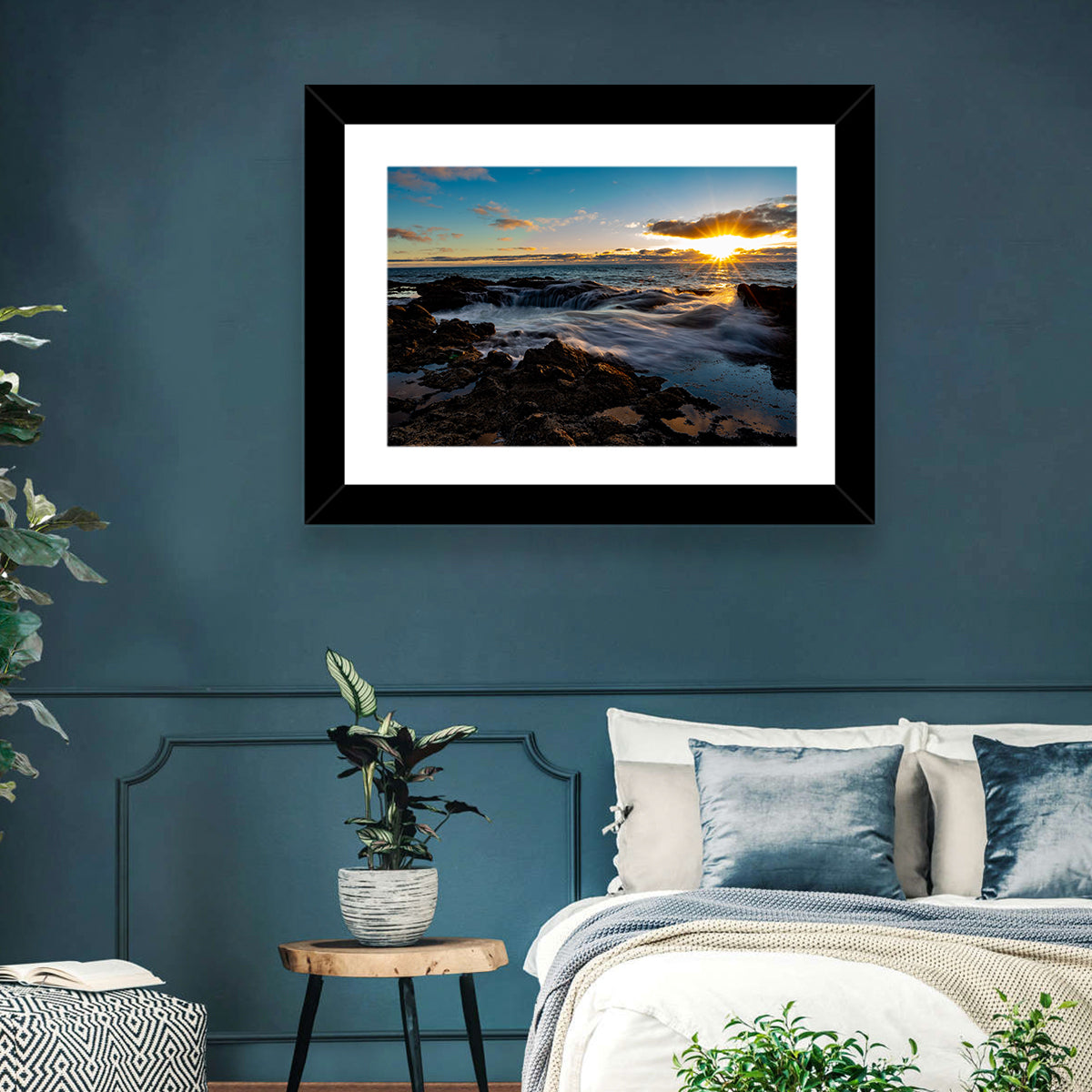 Thor's Well Sunset, Oregon Coast Wall Art in a room, landscape