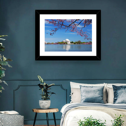 Thomas Jefferson Memorial with Cherry Blossoms Wall Art