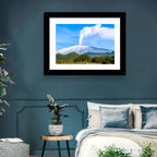 Snow-capped Mount Etna with Volcanic Plume Wall Art
