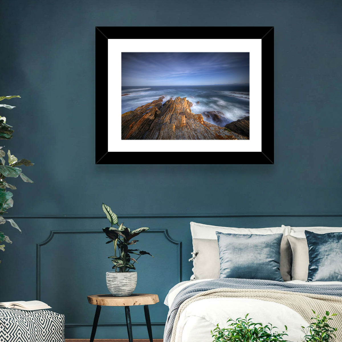 Montana De Oro Golden Coastline Wall Art in a room, landscape