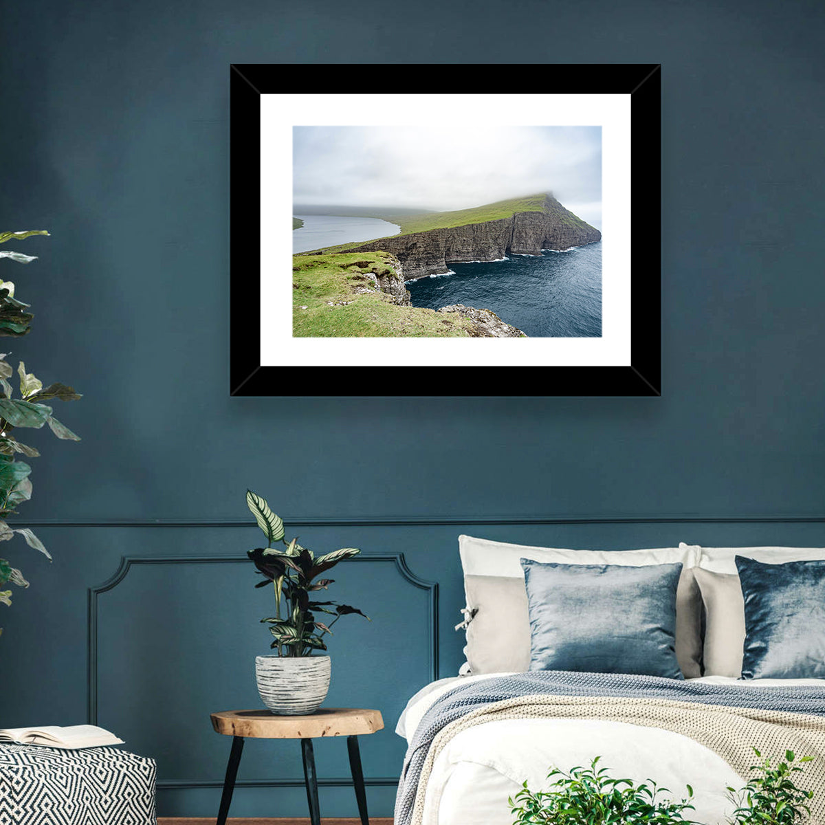 Tralanipan Cliffs Wall Art in a room, landscape