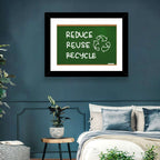 Reduce Reuse Recycle Chalkboard Wall Art