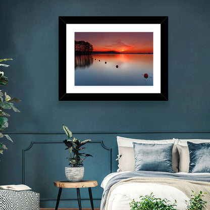 Lake Lanier Buoys at Sunset Wall Art