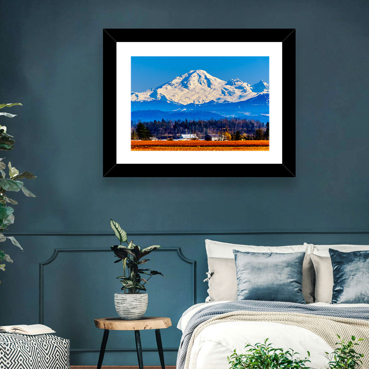 Mount Baker Fields Wall Art in a room, landscape