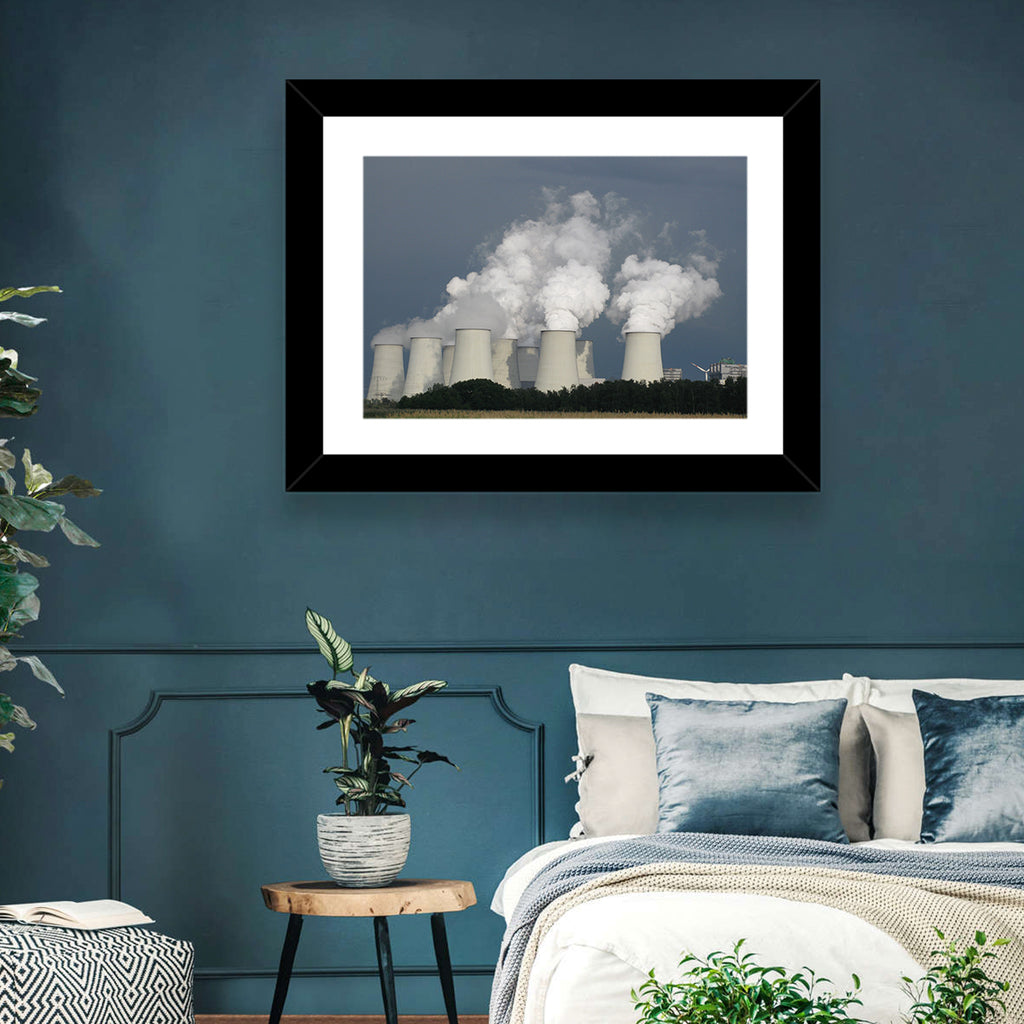 Cooling Towers at Coal Power Plant Wall Art