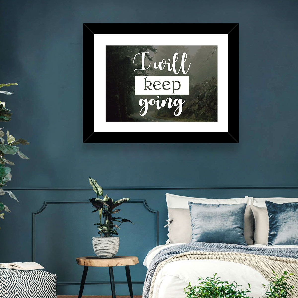 I Will Keep Going Wall Art in a room, landscape