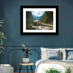 Cabin on Lake Obersee Wall Art
