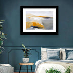 White Coastal Abstract Landscape Wall Art