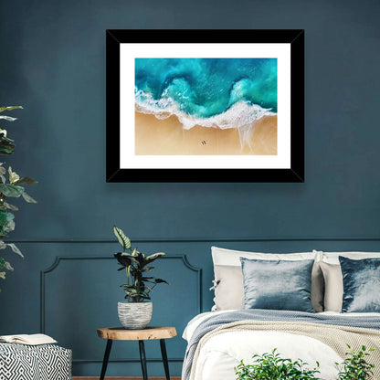 Turquoise Beach Aerial Wall Art