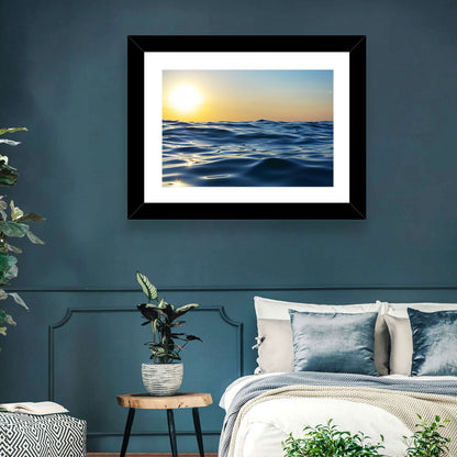 Sunset Over Calm Waves Wall Art