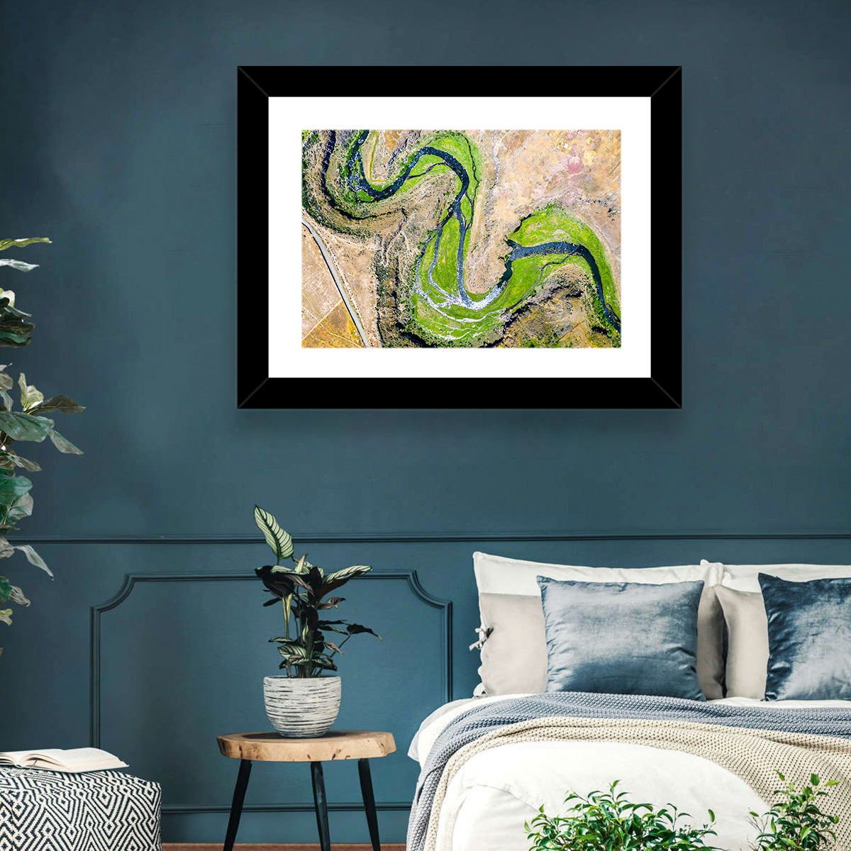 Kasagh River Valley Aerial Wall Art in a room, landscape