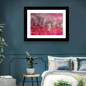 Autumn Trees Reflection Wall Art