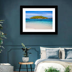 Butrint Turquoise Island Beach Wall Art