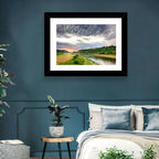 Elbe River at Golden Hour Wall Art
