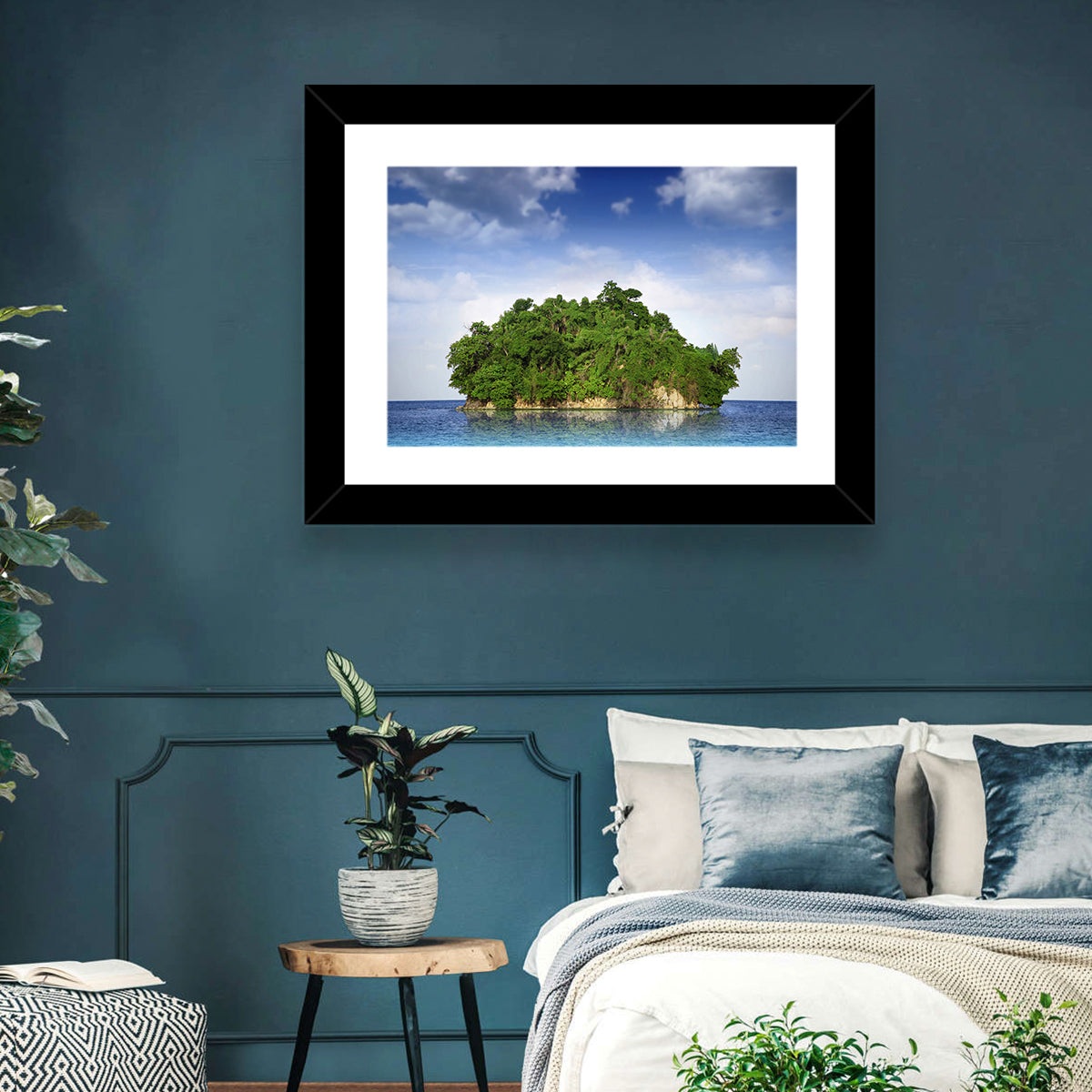 Tranquil Tropical Island Reflection Wall Art