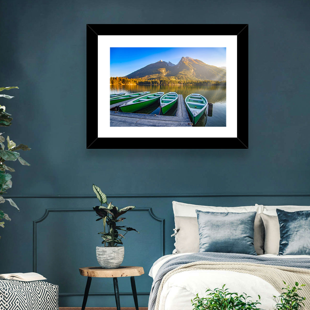 Moored Boats at Hintersee Wall Art