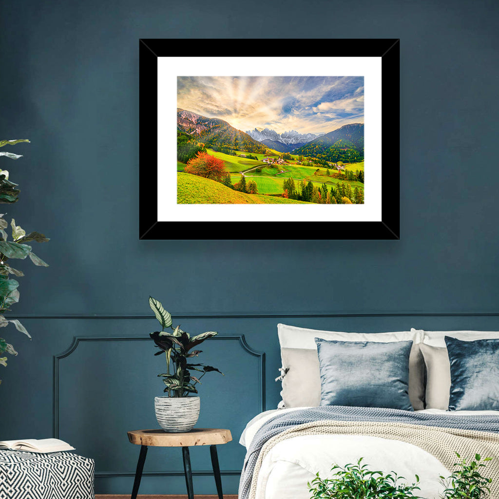 Santa Magdalena Valley at Golden Hour Wall Art