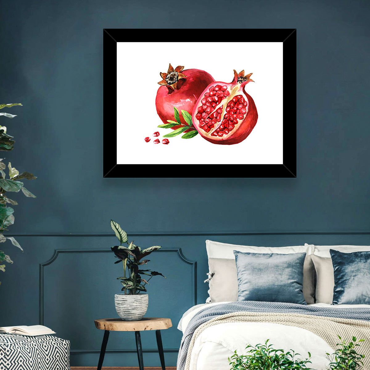 Fresh Pomegranate Watercolor Wall Art