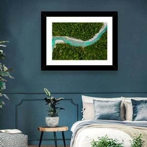 Inn River & Forest Aerial Wall Art