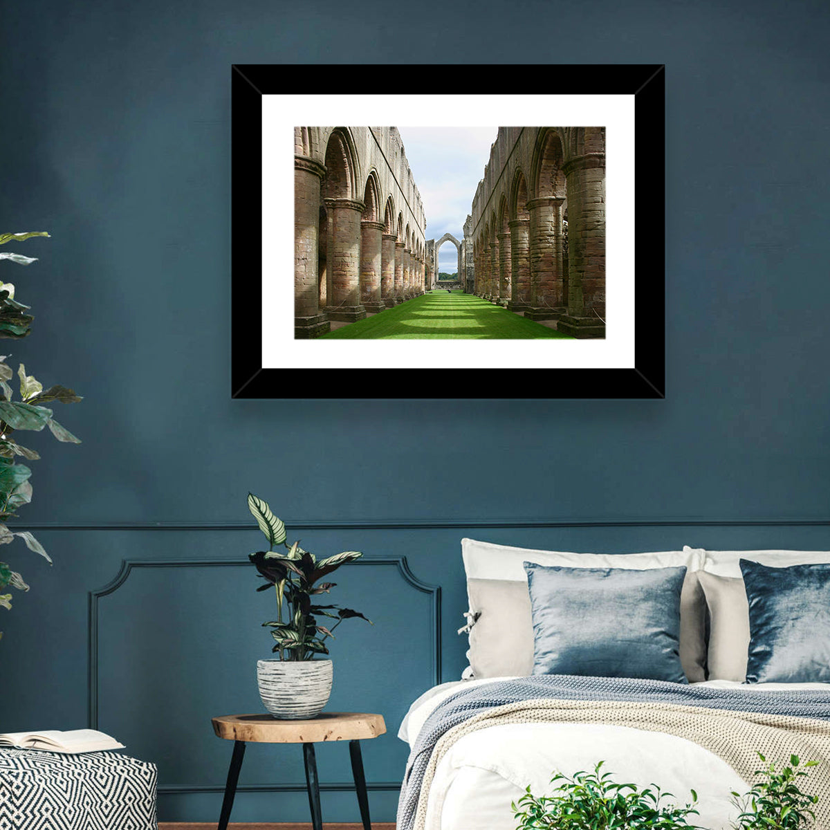 Fountains Abbey Ruins Grassy Nave View Wall Art