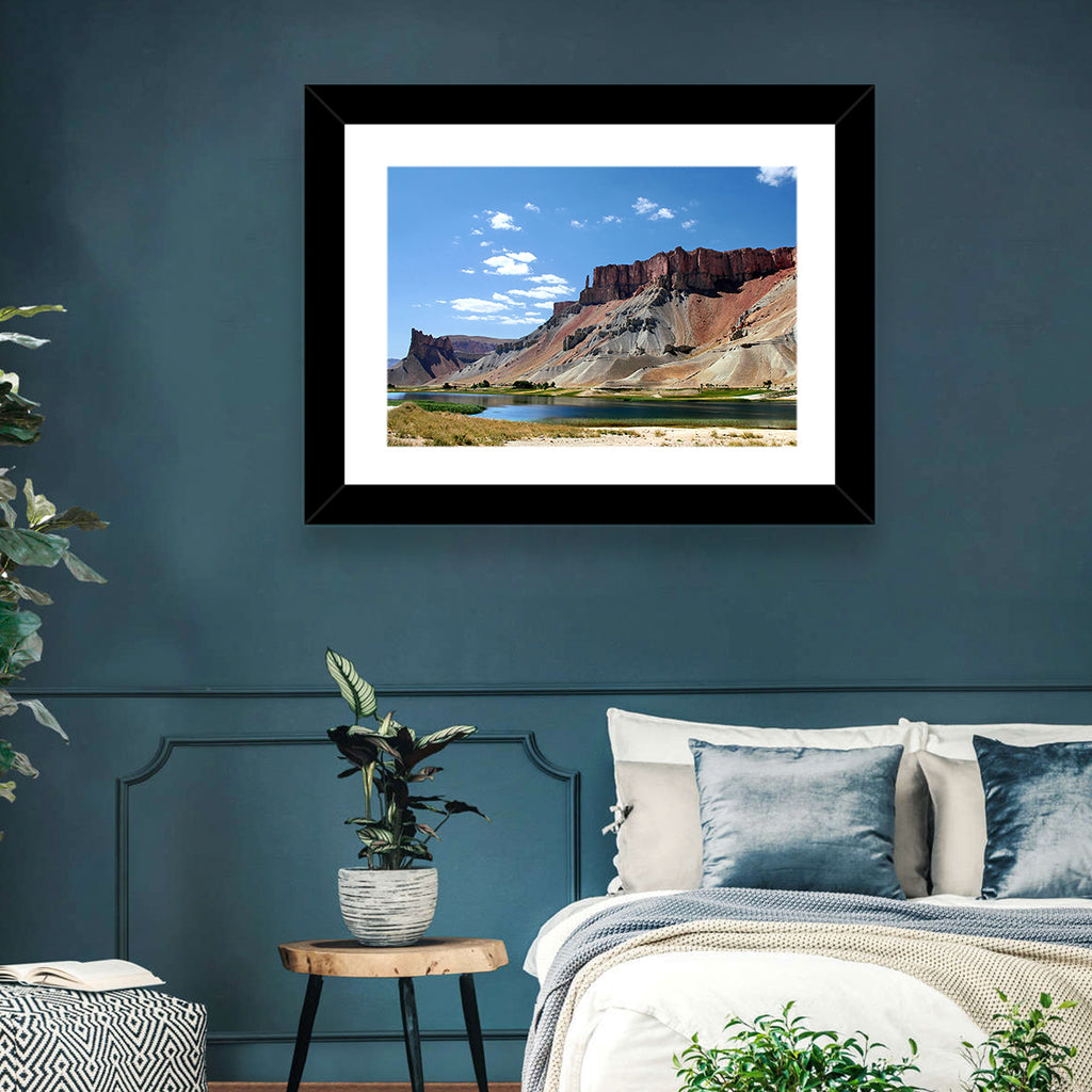 Band-e Amir Lakes and Rock Spire Wall Art