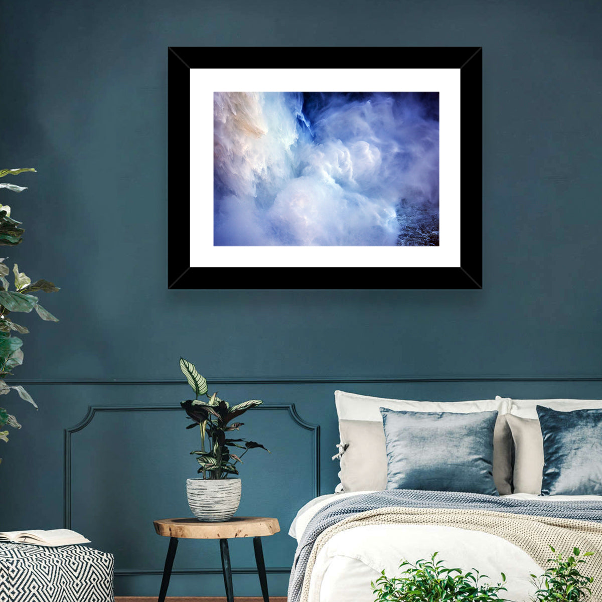 Snoqualme Falls Wall Art in a room, landscape