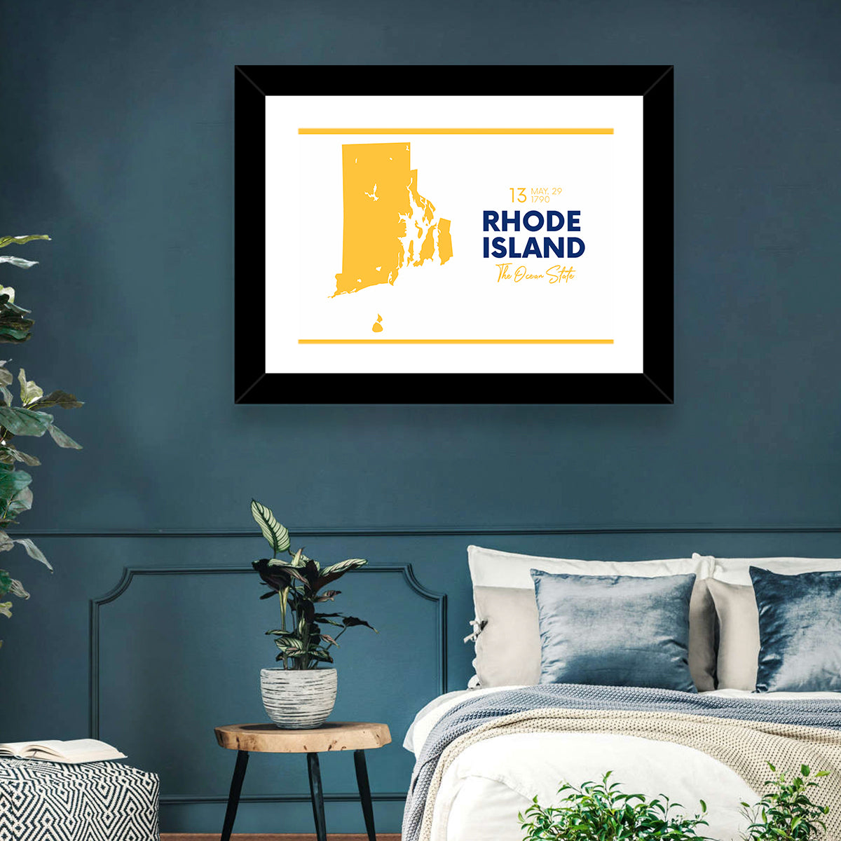 Rhode Island Map Wall Art
