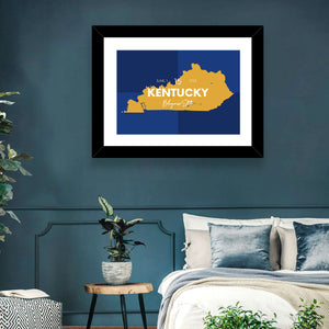 Kentucky State Map Wall Art