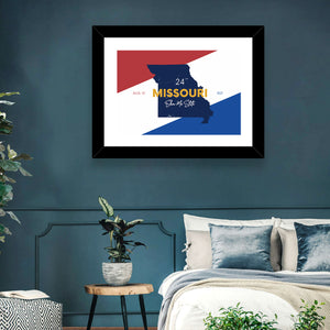 Missouri State Map Wall Art