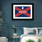 Mississippi Map, the Magnolia State Wall Art