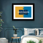South Dakota Silhouette Map Wall Art