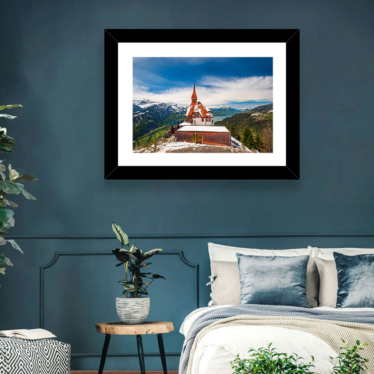 Harder Kulm Summit View Wall Art in a room, landscape