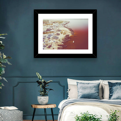 Lake Retba Shoreline Aerial Wall Art