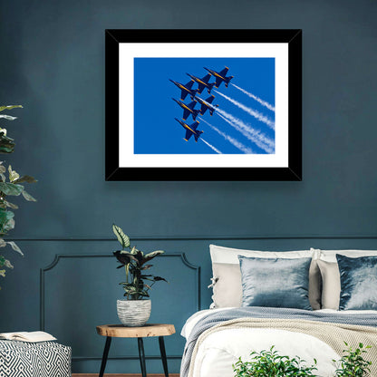 Blue Angels Delta Formation Flyover Wall Art
