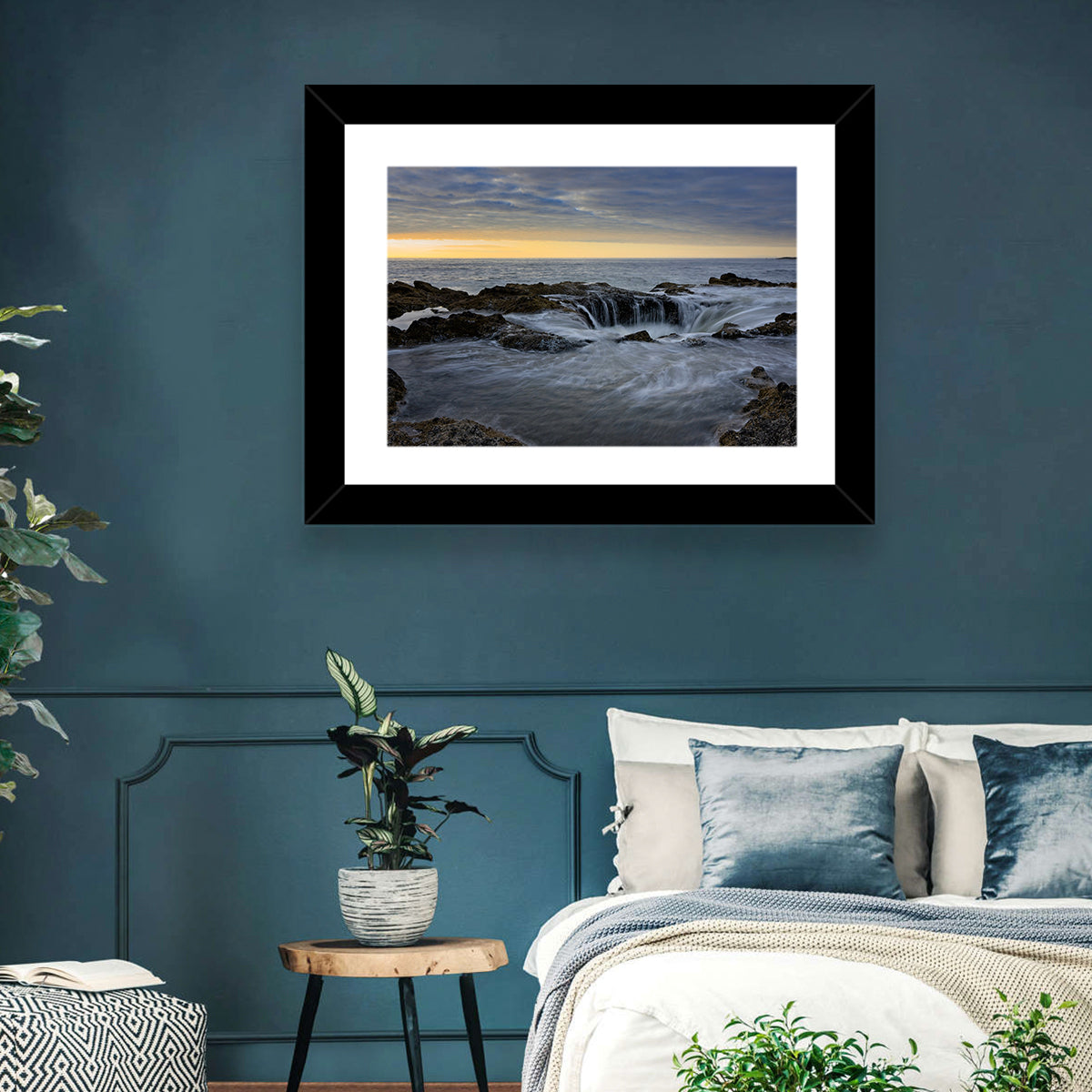 Thor's Well at Cape Perpetua Wall Art in a room, landscape