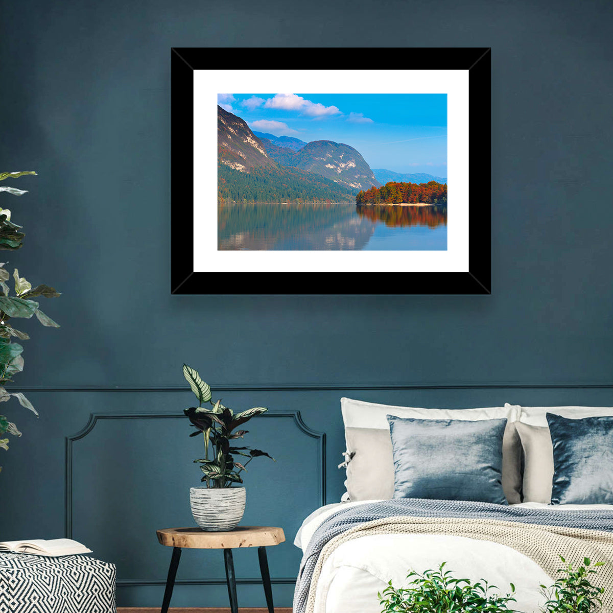 Lake Bohinj Autumn Reflection Wall Art