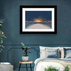 Overwater Bungalows at Golden Dusk Wall Art