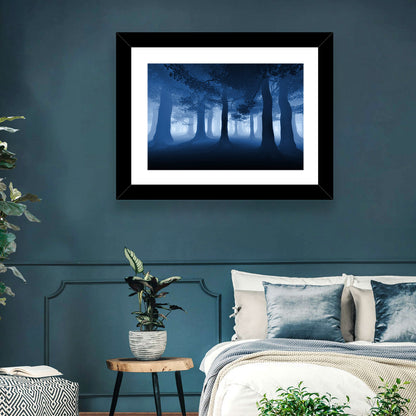 Midnight Blue Forest Wall Art