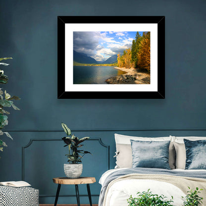 Lake Mcdonald Autumn Shoreline Wall Art