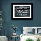 Fear Kills More Dreams Typography Wall Art