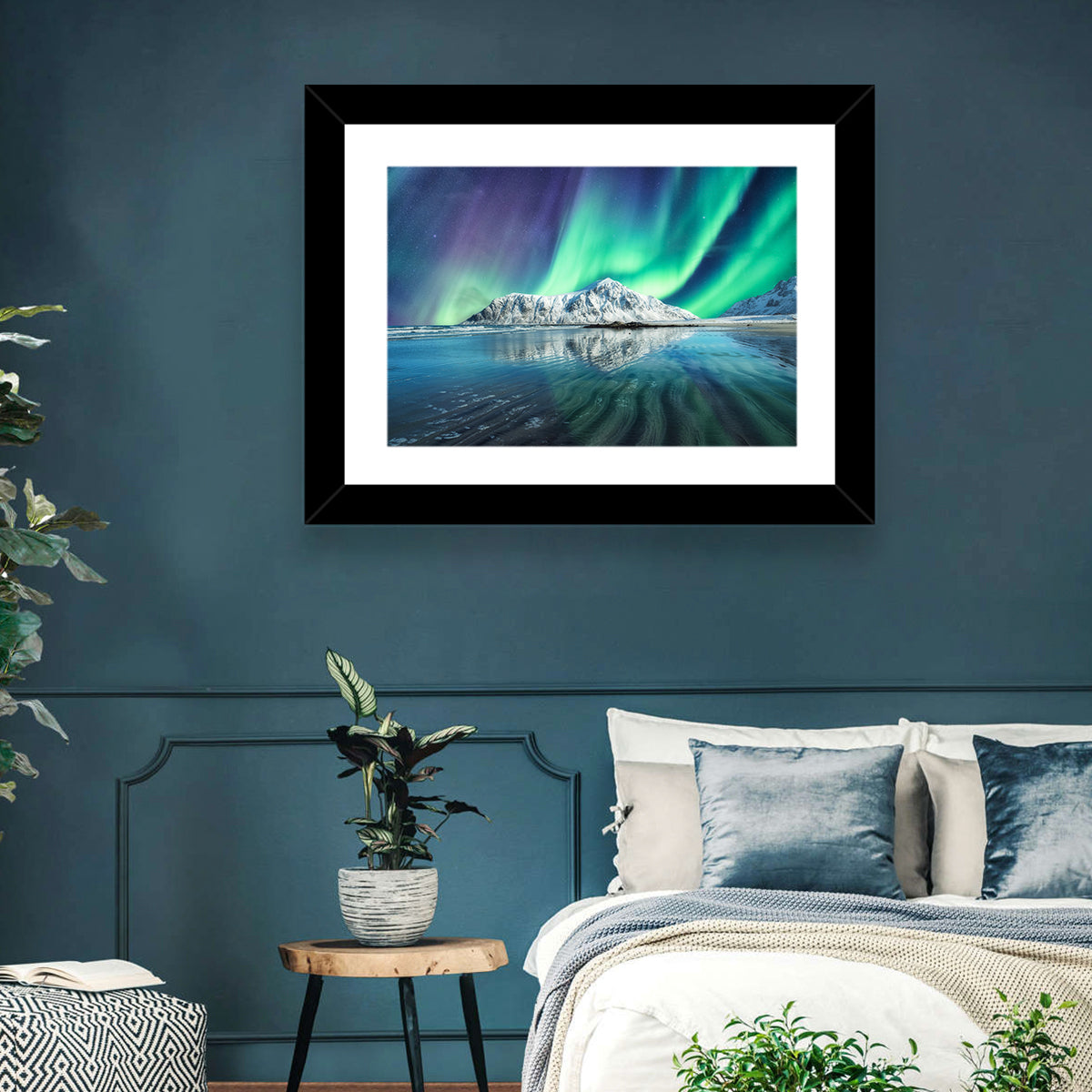 Aurora Over Skagsanden Beach Wall Art