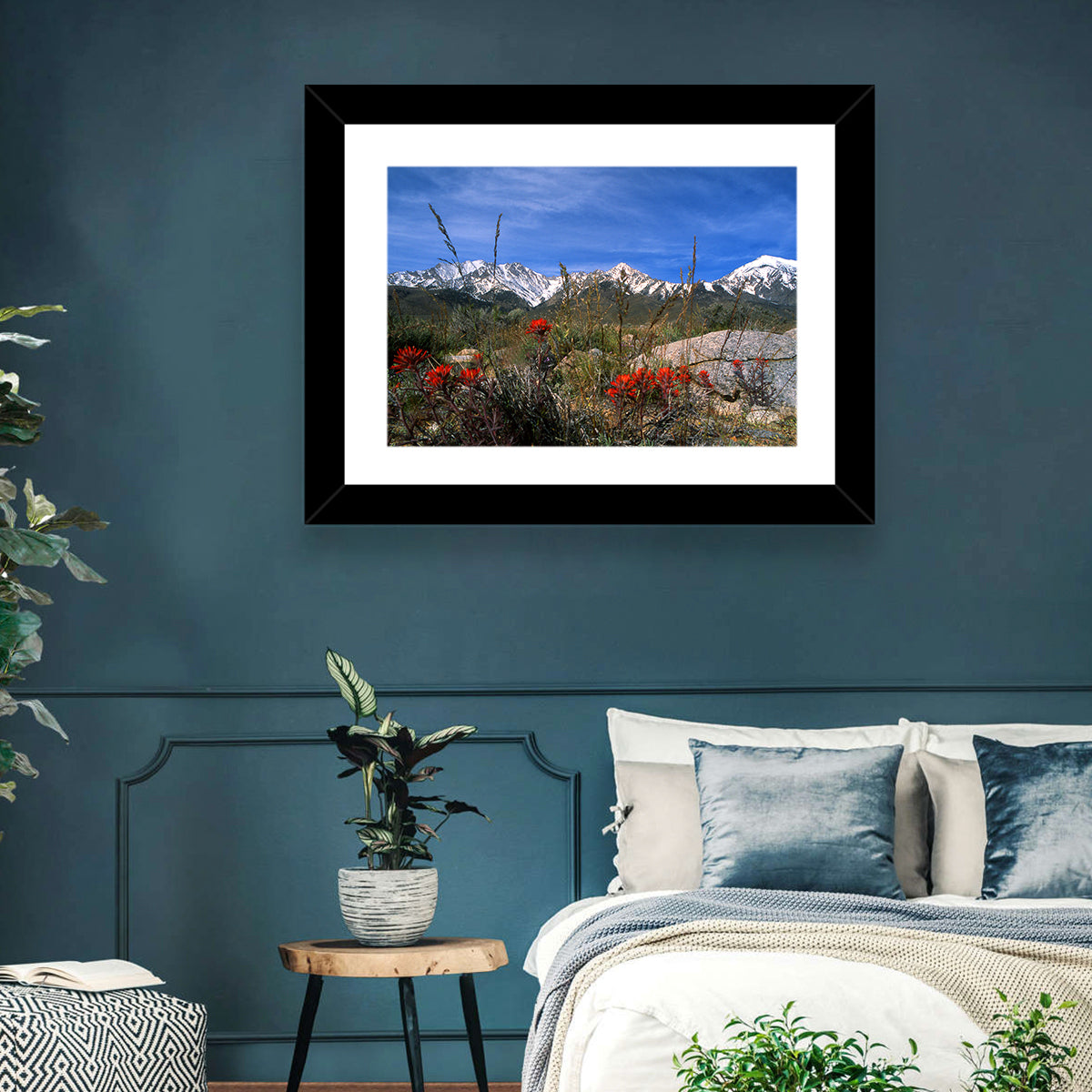 Sierra Nevada Wildflower Vista Wall Art in a room, landscape