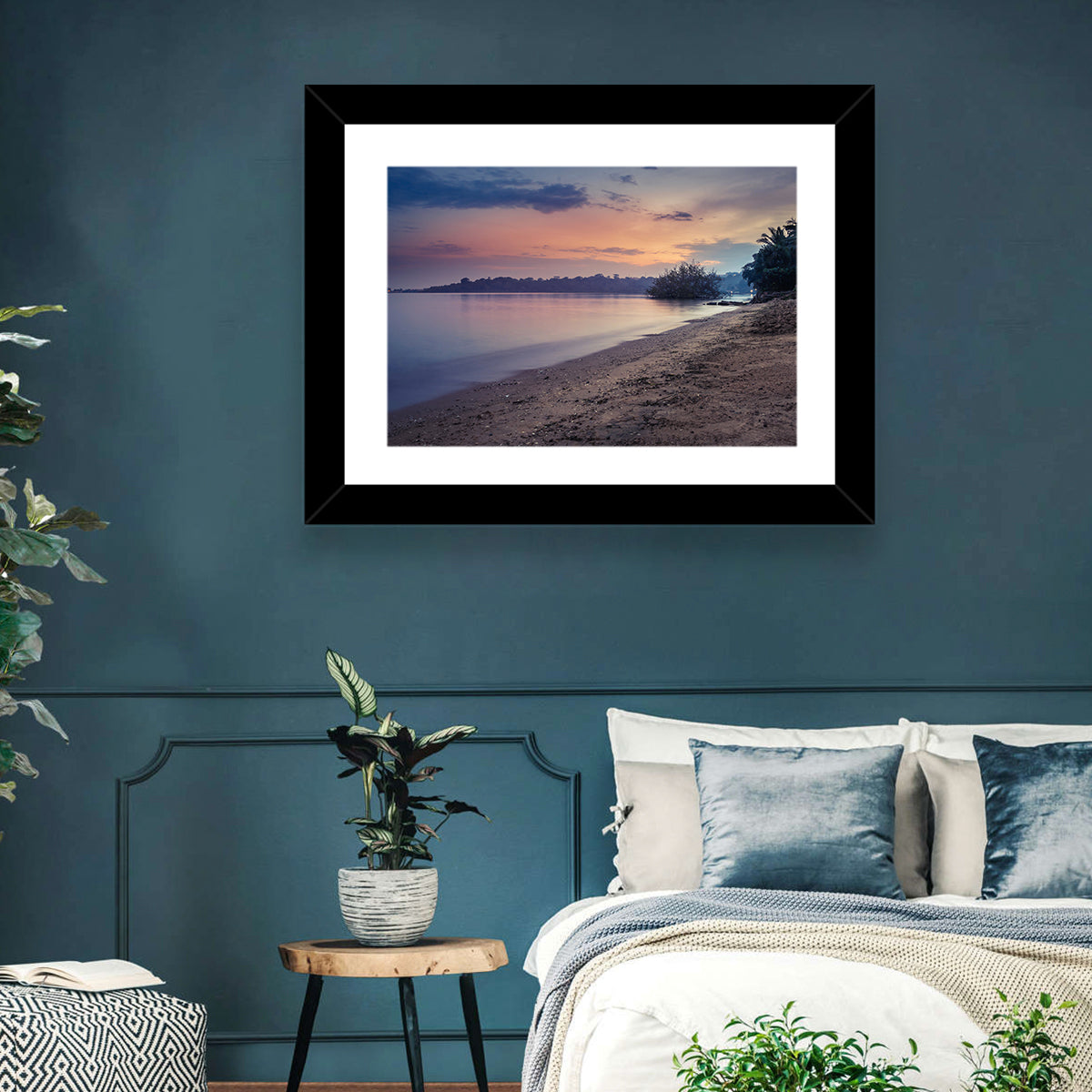 Lake Victoria at Dusk Wall Art in a room, landscape